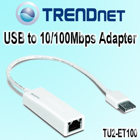 Imagen 3 de 6 de Adaptador Trendnet Tu2-et100 Usb 2.0 A Lan Ethernet Rj-45