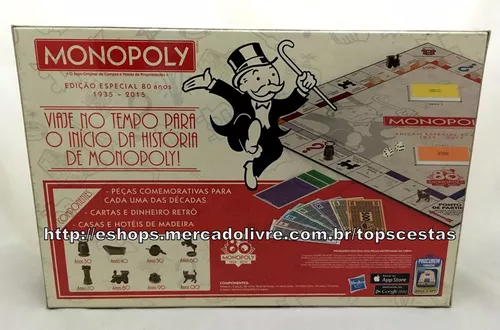 Há 84 anos surgia nos Estados Unidos e famoso jogo de tabuleiro Monopoly