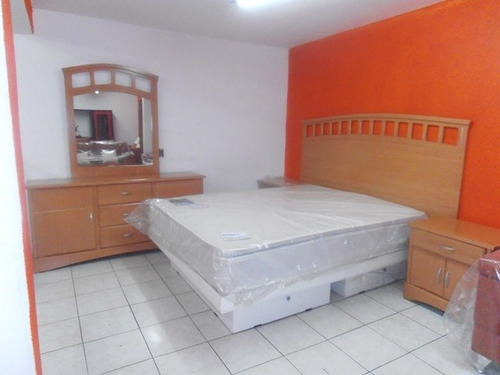 Recamara Turin Minimalista Matrimonial Buros Cabecera