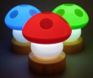 Veladora Hongo Lampara Niños Led