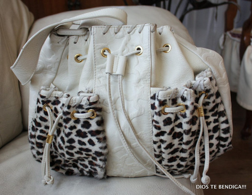 Tous Cartera Cuero Marfil Animal Print