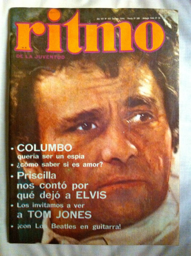Revista Ritmo Columbo Nº 450, Año 1974 Tom Jones Serrano