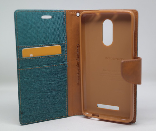 Funda Redmi Note 3 Mercury Goospery Canvas Diary Verde