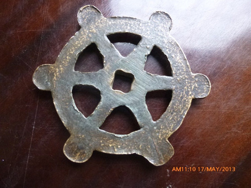 Antigua Manilla De Bronce Solido De Barco (carp45