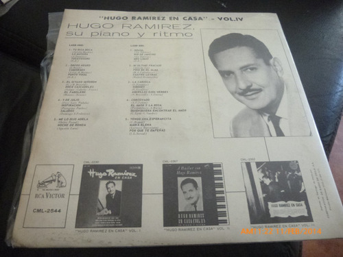 Vinilo Lp De Hugo Ramirez En Casa Vol 4 (u820