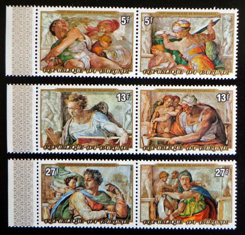 Burundi Arte, Serie Sc. 485-87 Navidad 1975 Mint L8193