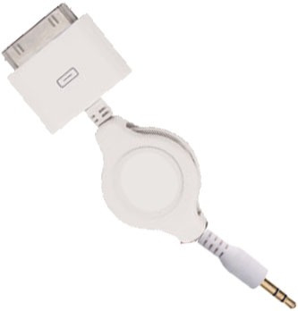 Cable Retractil Audio Auxiliar 3.5mm Para iPhone iPod iPad