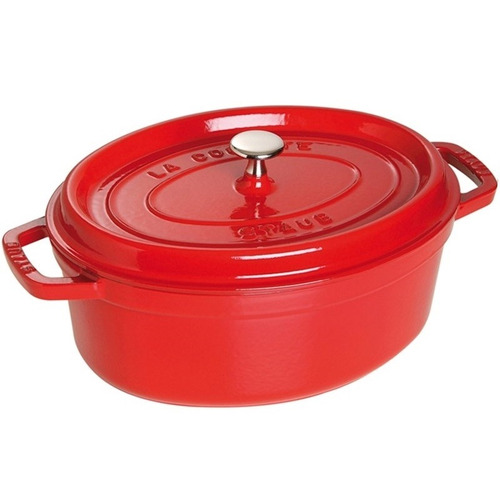 Panela Caçarola Oval 33cm Ferro Fundido Cereja - Staub