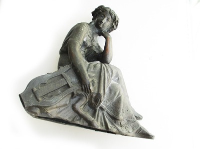 Figura, Estatua, Escultura Clasica En Peltre Antigua