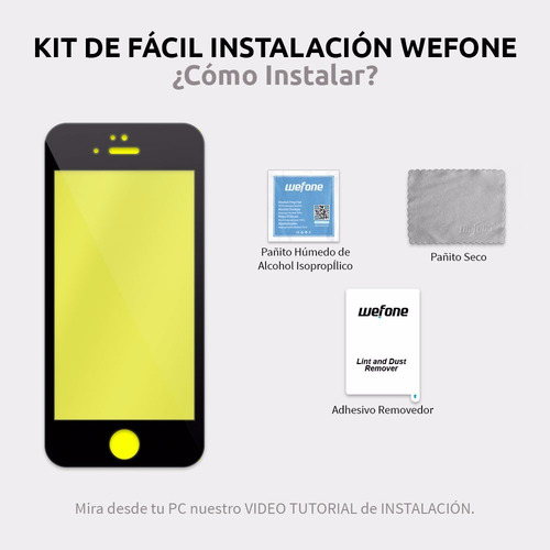 Imagen 4 de 4 de Vidrio Templado Completo iPhone 6 6s 3d Negro