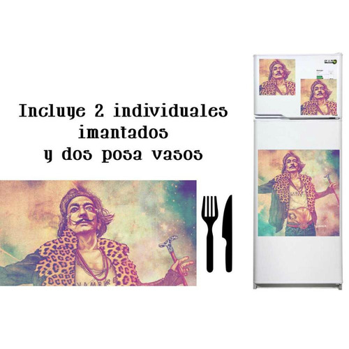 2 Individuales Y Posa Vasos Imantados. Diseño Personalizado