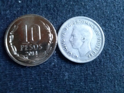 Moneda Australia Six Pence Plata 1952 Escasa (c9)