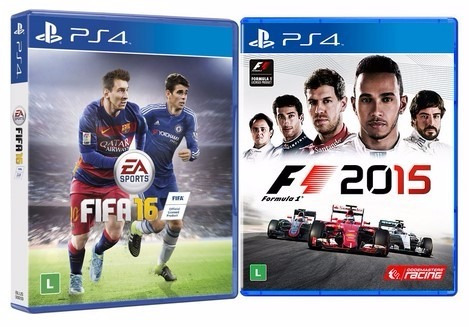 Combo Fifa 16 + F1 2015 Novos E Lacrados Para Ps4 Rcr Games