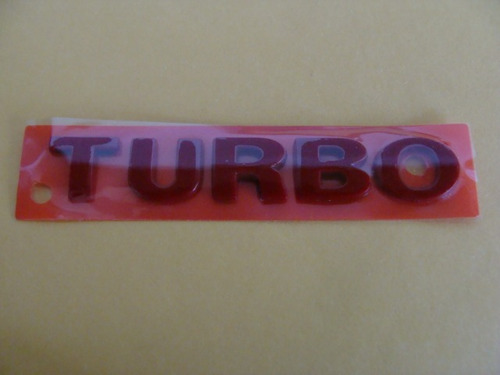 Emblema  Turbo  Vermelho Gol Parati G2 G3 - Novo !