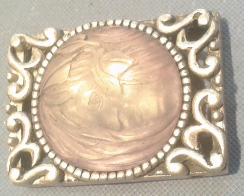 Vidrio Art Nouveau Estilo Galle Indio Indigena Plata