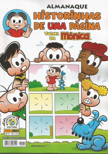 Almanaque Historinhas De Uma Pagina Turma Da Mônica N° 09 - 82 Páginas Em Português - Editora Panini - Formato 13,5 X 19 - Capa Mole - 2014 - Bonellihq Cx05 J23