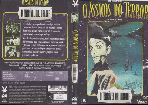 Dvd Classicos Do Terror O Terrivel Dr Orloff De Jess Franco