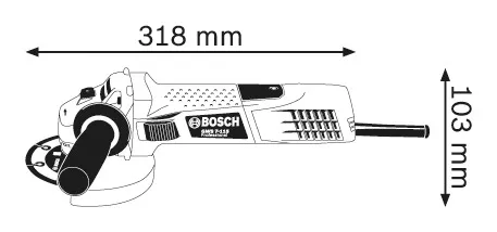 Bosch Amoladora Angular 4 1/2 Gws 7-115 Professional