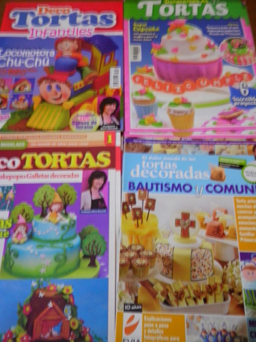 4 Revistas Evia Decoracion Tortas Bautismo Comunion Infantil
