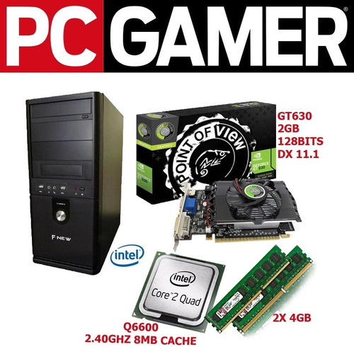 Pc Gamer Quad Core 8m 500g,4g,wifi,head,gt.12m De P/quem Ama