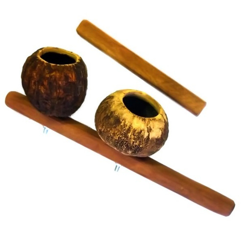 Agogô Duplo De Castanha Berimbau Sul Brasil Frete Barato