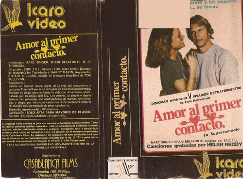 Amor Al Primer Contacto Vhs Marc Singer R.h. Thomson 1982