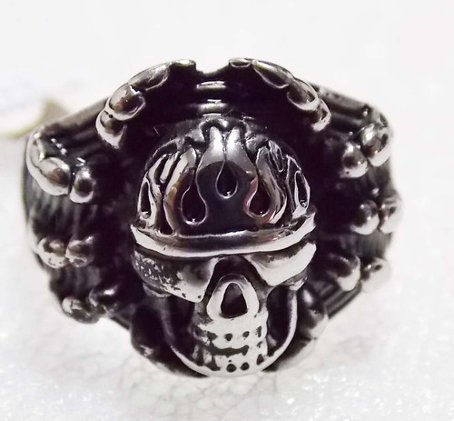 Anillo De Acero De Calavera Araña Exelente Skpalace