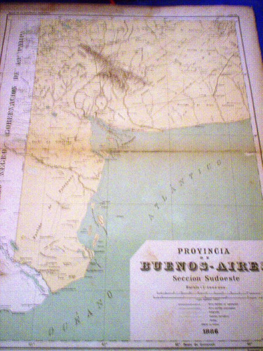 Mapa De La Provincia De Buenos Aires 1885