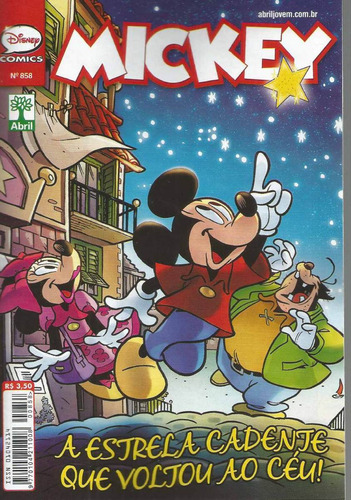 Mickey N° 858 - 52 Páginas Em Português - Editora Abril - Formato 13,5 X 19 - Capa Mole - 2014 - Bonellihq Cx05 Jun24