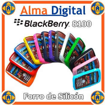 2x1 Forro Silicon Blackberry Pearl 8100 Perla Estuche Goma
