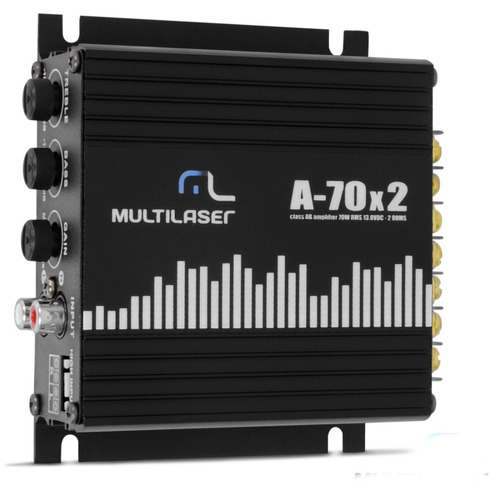 Modulo Amplificador De Potência Multilaser Au902 70w 2canais