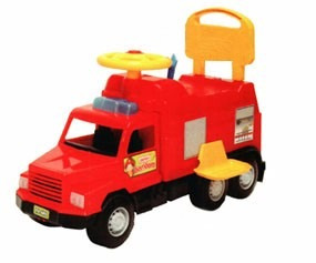 Camion Andador Bombero Kumo Toys Casco Apoyapie Respaldo