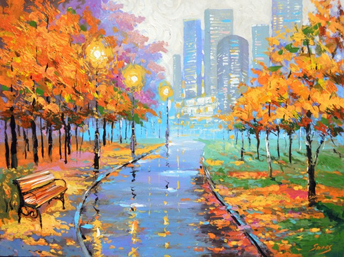 Autumn In The Big City - Cuadros, Pinturas De Dmitry Spiros