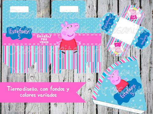 Kit De Fiesta Imprimible Peppa Pig Personalizado