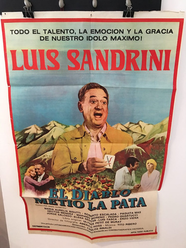 Afiche De Cine - El Diablo Metio La Pata - Luis Sandrini