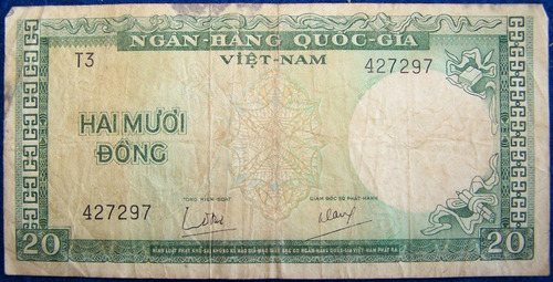 Imagen 1 de 2 de Vietnam Del Sur 20 Dong 1964 *