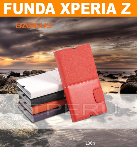 Flip Cover Funda Para Sony Xperia Z L36h C6603 Protector