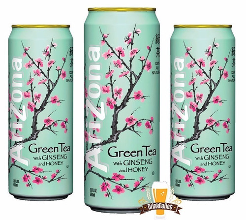 Arizona Green Tea - Chá Verde Com Mel E Ginseng 680ml Kit 03