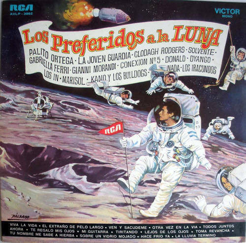 Lp- Los Preferidos A La Luna- Palito Ortega- Donald - Dyango