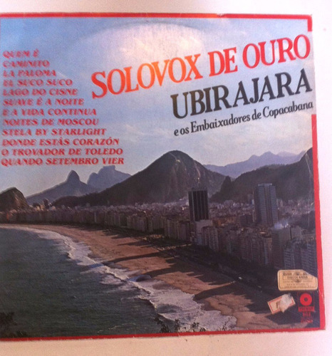 Lp Ubirajara Solovox De Ouro E Os Embaixadores De Copacabana