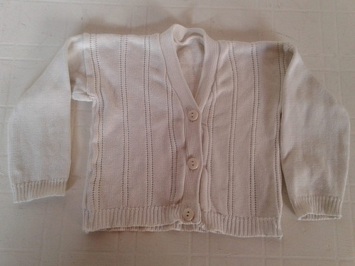 Sweter Bebe 12 Meses Blanco Manga Larga Impecable
