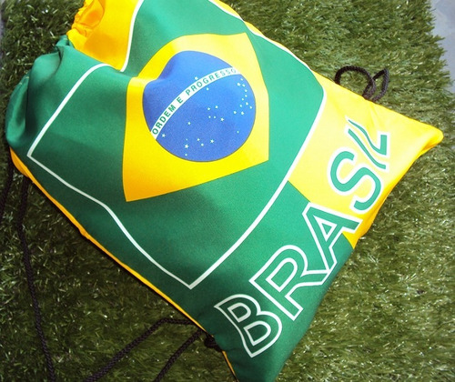 Kit- Mochila Saco Brasil+ Camiseta-+ Vozozela Frete Grátis
