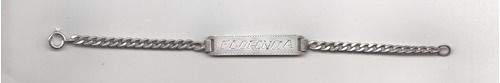 Pulsera Identificatoria De Plata 925 Con Nombre Florencia