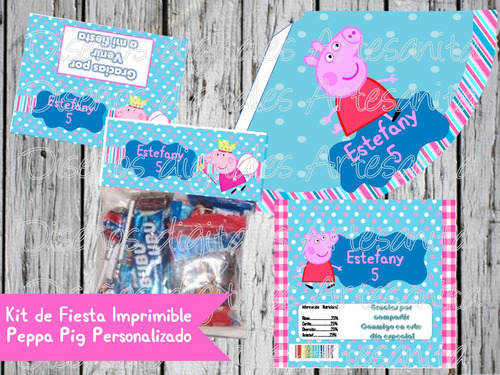 Kit De Fiesta Imprimible Peppa Pig Personalizado
