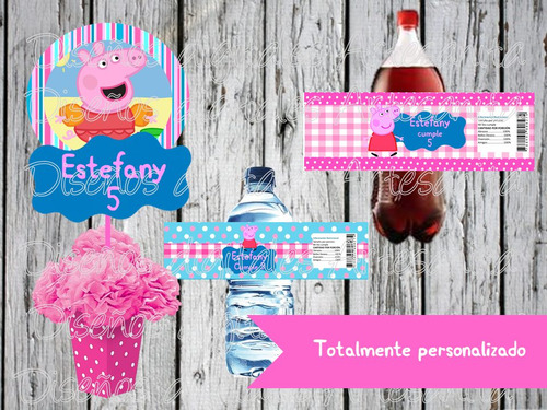 Kit De Fiesta Imprimible Peppa Pig Personalizado