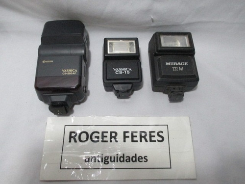 Lote Com 3 Flash Para Camera Fotografica Antiga