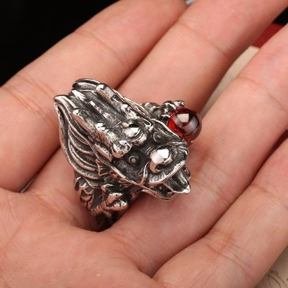 Anillo Hombre Club Biker Dragones Esfinge