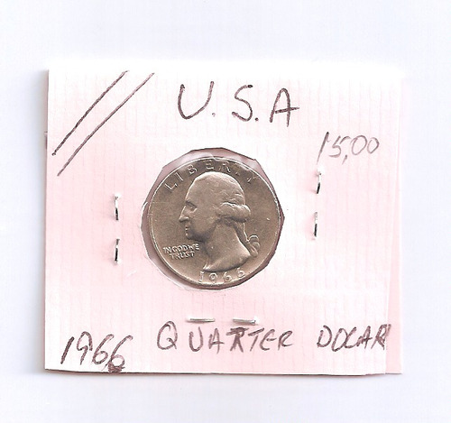 Moeda Estados Unidos- Quarter Dolar - 1966