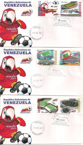 Venezuela 5 Sobres 1er. Día Copa América 2007 Estadios