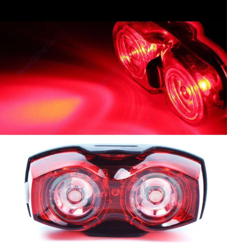 Imagem 3 de 6 de Luz Led Bicicleta Traseira Dois Olhos Efeito Policia Confira